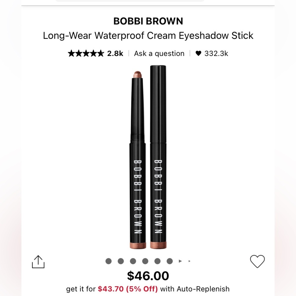 Bobby Brown Long-wear Cream Eyeshadow-Ruby Shimmer